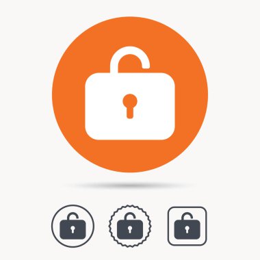 Kilit simgesi. Gizlilik soyunma işareti.