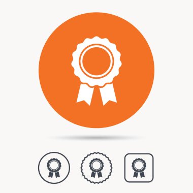 Madalya simgesi. Kazanan ödül amblemi işareti.