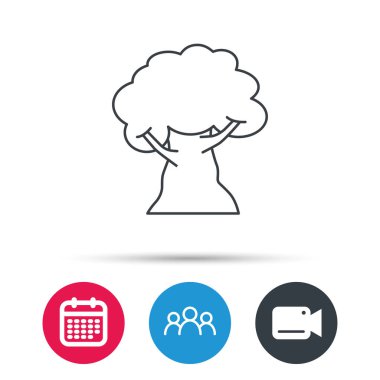 Meşe ağacı simgesi. Orman ahşap işareti.