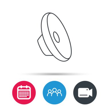 Ses simgesi. Ses hoparlör işareti.