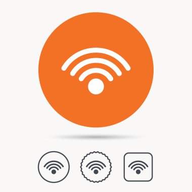 WiFi simgesi. Kablosuz Internet işareti.