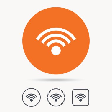 WiFi simgesi. Kablosuz Internet işareti.