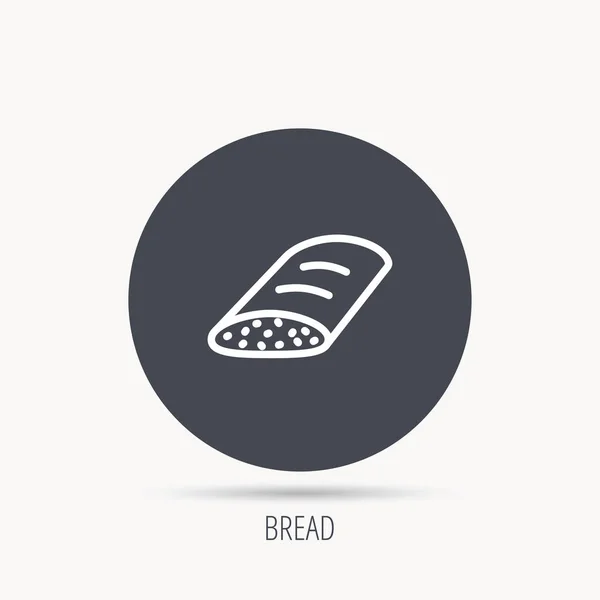 Bröd-ikonen. Naturlig mat tecken. — Stock vektor