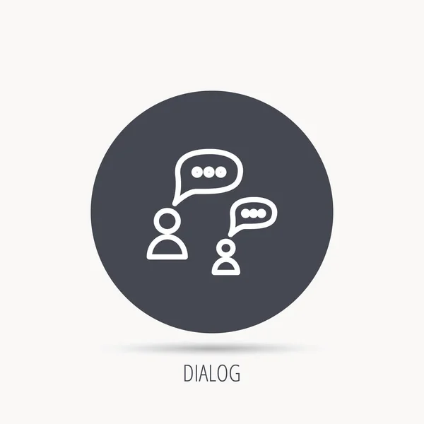 Dialog icon. Chat speech bubbles sign. — Stock Vector