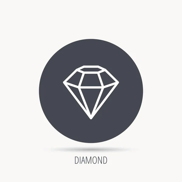 Icône diamant. Signe brillant de pierre gemme . — Image vectorielle