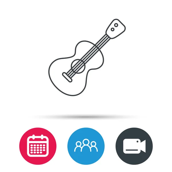 Guitar icon. Musical instrument sign. — Stock Vector