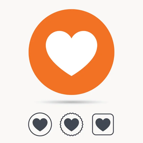 Heart icon. Romantic love sign. — Stock Vector