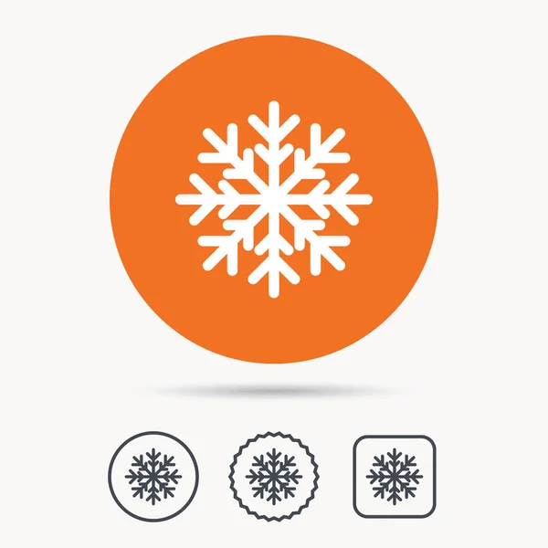 Icône flocon de neige. Panneau de climatisation . — Image vectorielle