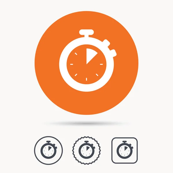 秒表图标。计时器或时钟设备标志. — 图库矢量图片
