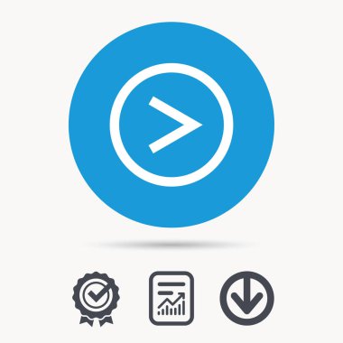 Ok simgesi. Sonraki gezinme işaret.