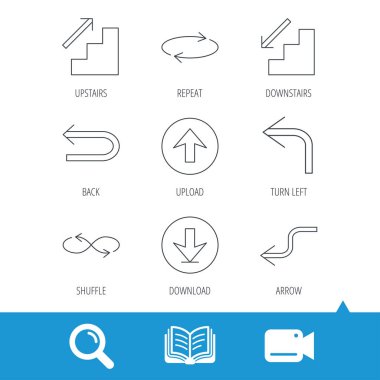 Oklar simgeler. Download, lineer işaretler tekrar.