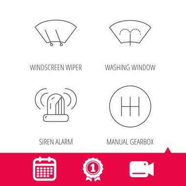 Manuel şanzıman, siren çalar ve yıkama pencere.