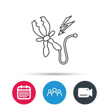 Terminal elektrik simgesi. Pilin şarj edilmesi.