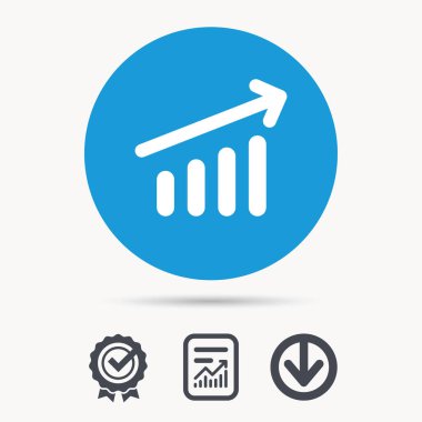 Grafik simgesi. İş analizi işareti grafik.
