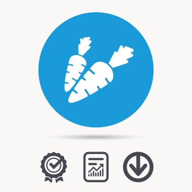 Havuç simgesi. Doğal sebze işareti.