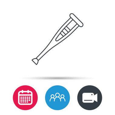 Koltuk değneği simgesi. Ortopedik tedavi işareti.