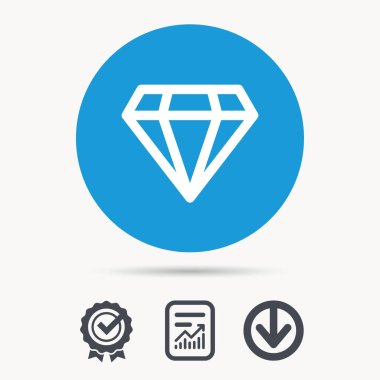 Elmas simgesi. Takı mücevher işareti.