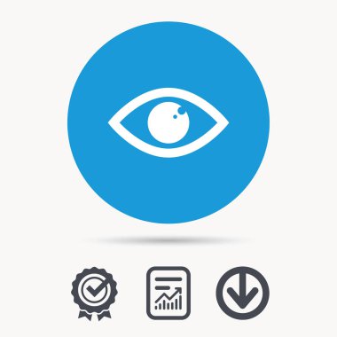 Göz simgesini. Gözün görme işareti.