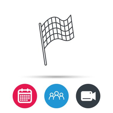 Bayrak simgesini bitirmek. Başlangıç yarış işareti.