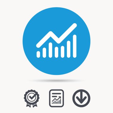 Grafik simgesi. İş analizi işareti grafik.