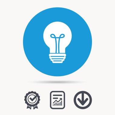 Ampul simgesi. Lamba aydınlatma işareti.