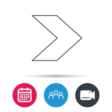 Sonraki ok simgesi. İleri işareti.