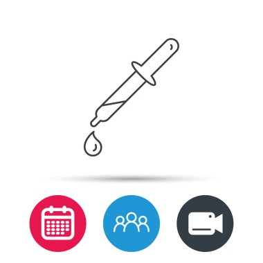 Pipet simgesi. Laboratuvar analiz işareti.