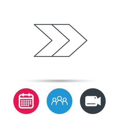 Sağ ok simgesi. İleri işareti.