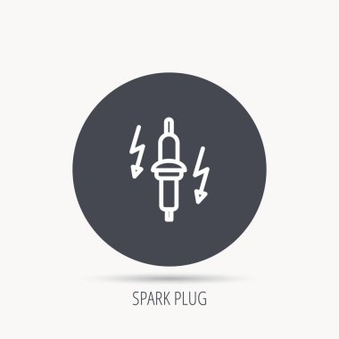 Buji simgesi. Araba elektrik bölümü işareti.