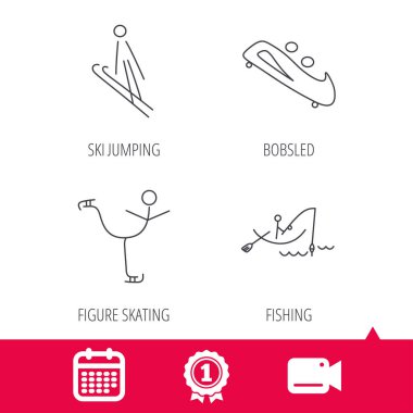 Balık tutma, Artistik Patinaj ve kızak simgeler.