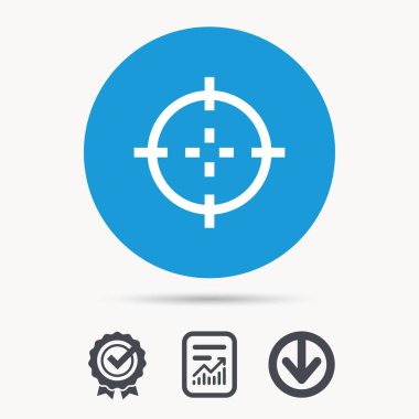 Hedef simgesi. Crosshair amaç işareti.