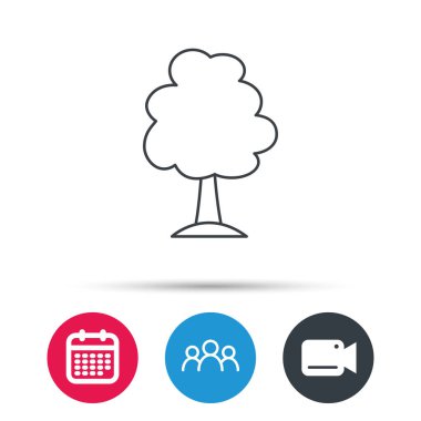 Ağaç simgesi. Orman ahşap işareti.