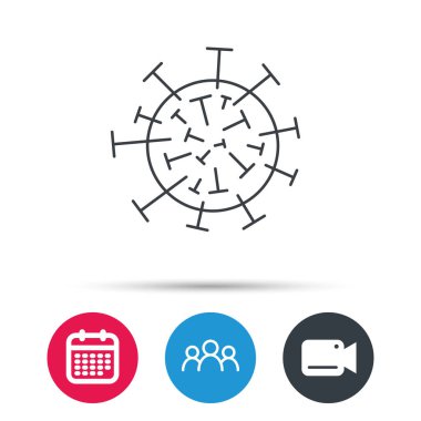 Virüs simgesi. Moleküler hücre işareti.