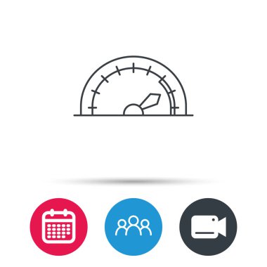 Hız göstergesi simgesi. Hız takometre oklu.