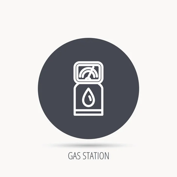 Bensinstation-ikonen. Bensin bränsle pump tecken. — Stock vektor