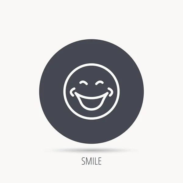 Ícone de sorriso. Sinal de rosto feliz positivo . —  Vetores de Stock