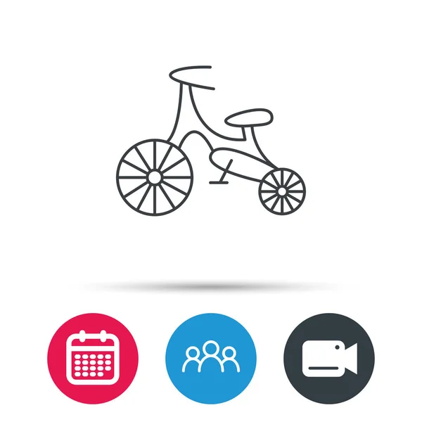 Cykel-ikonen. Kids run-bike tecken. — Stock vektor
