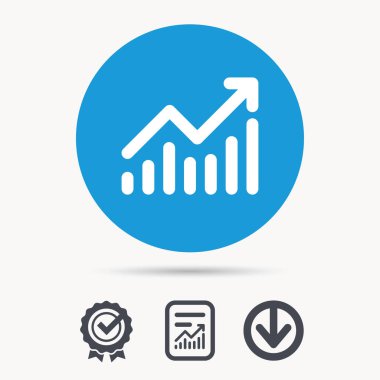Grafik simgesi. İş analizi işareti grafik.