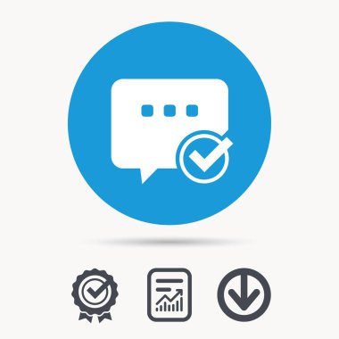 Kene simgesi ile sohbet. Konuşma balonu işareti.