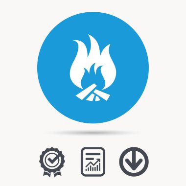 Yangın simgesi. Alev alev yanan ateş alev işareti.