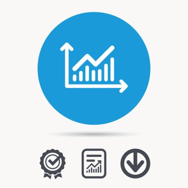 Grafik simgesi. İş analizi işareti grafik.