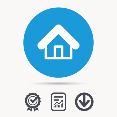 Ev simgesini. Ev bina oturum.