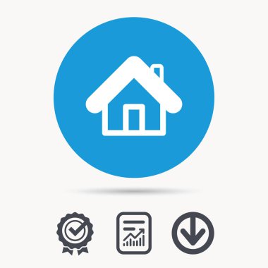 Ev simgesini. Ev bina oturum.