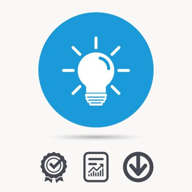 Ampul simgesi. Lamba aydınlatma işareti.