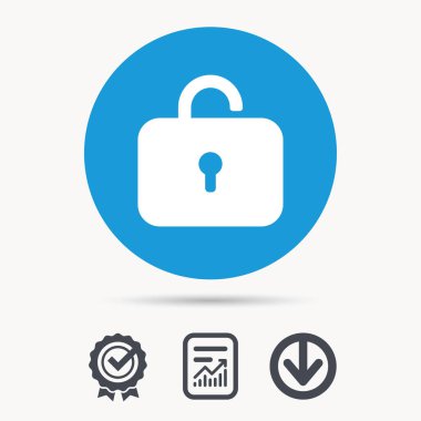 Kilit simgesi. Gizlilik soyunma işareti.