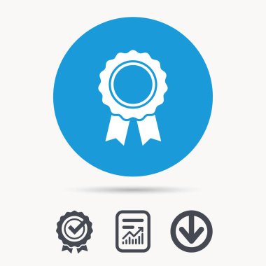 Madalya simgesi. Kazanan ödül amblemi işareti.