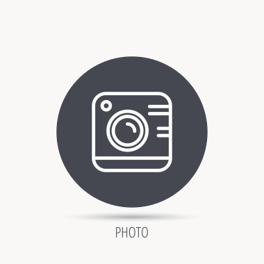 Vintage Fotoğraf kamera simgesi. Fotoğraf işareti.