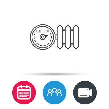 Radyatör regülatör simgesi olan. Isıtıcı işareti.