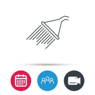 Duş simgesi. Ekipman işareti yıkama.