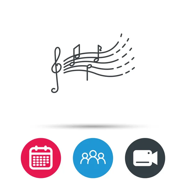 Songs for kids icon. Musical notes, melody sign. — Stock Vector